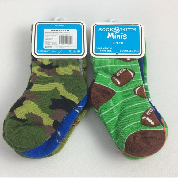 SockSmith Minis Boys Socks Size 12-24 Months 6 Pr. - Picture 3 of 8